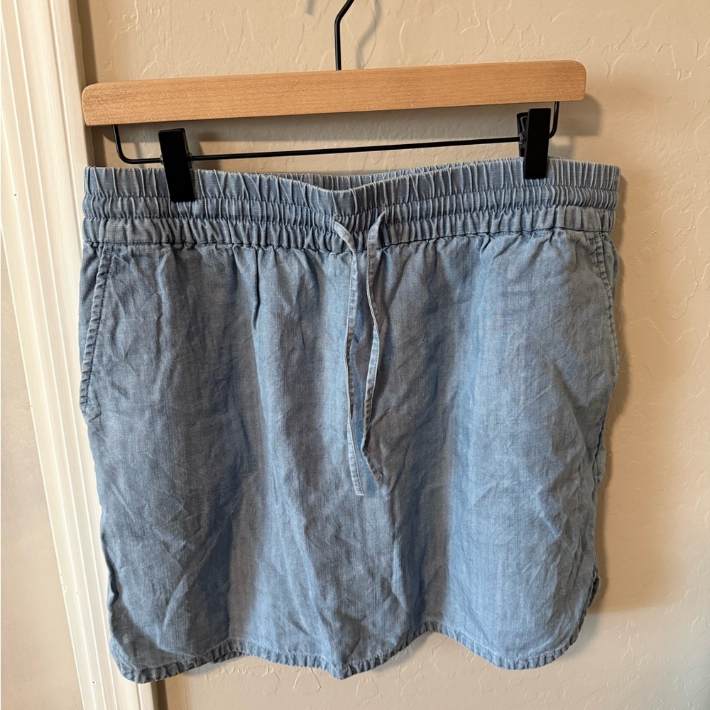 LOFT Sky Blue Elastic Waist Skirt